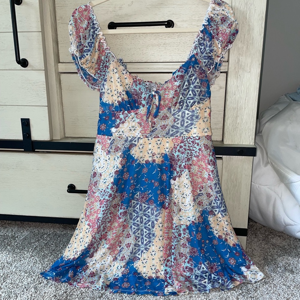 Multicolored mini dress